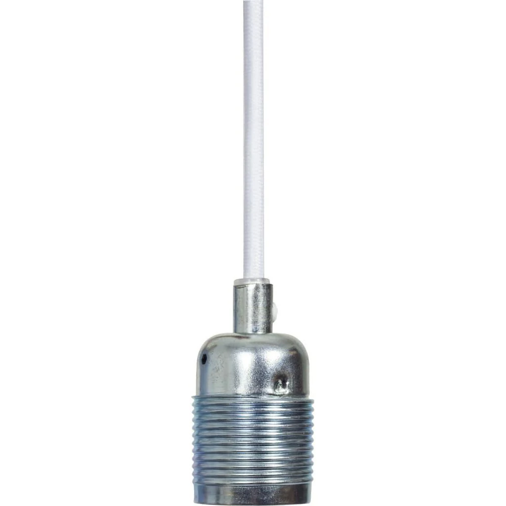 Frama E27 Pendant Steel / White Cable
