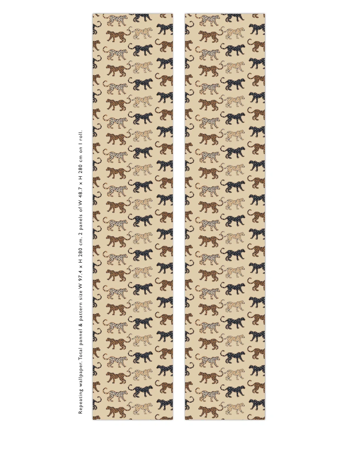 Creative Lab Amsterdam Funky Leopards Dark Repetitive Wallpaper - Image 3