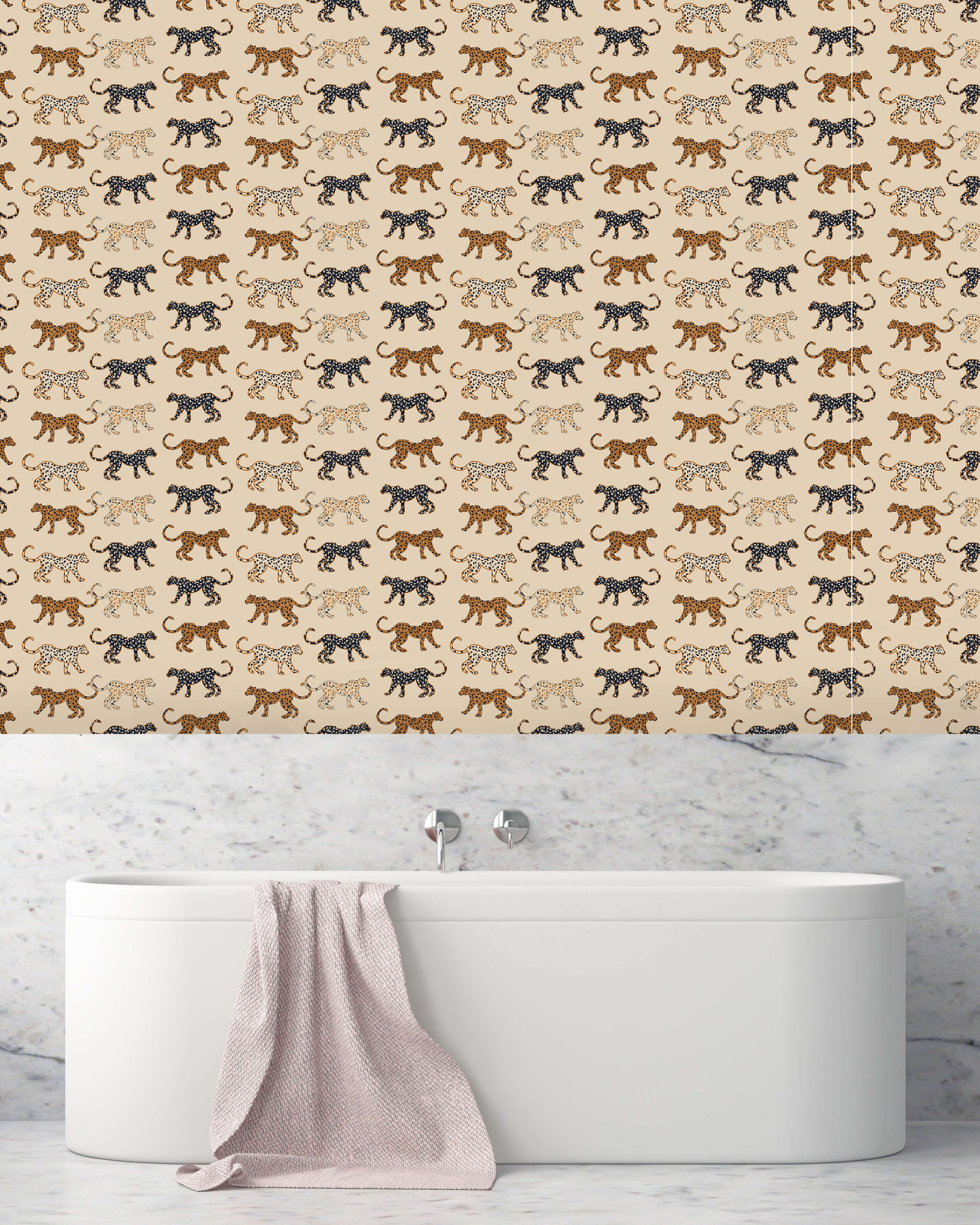 Creative Lab Amsterdam Funky Leopards Dark Repetitive Wallpaper - Image 4