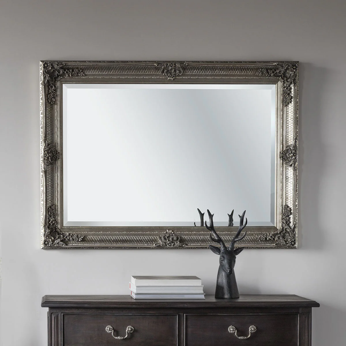 Gallery Direct Abbey Rectangle Mirror Silver 1095X790mm - Image 3