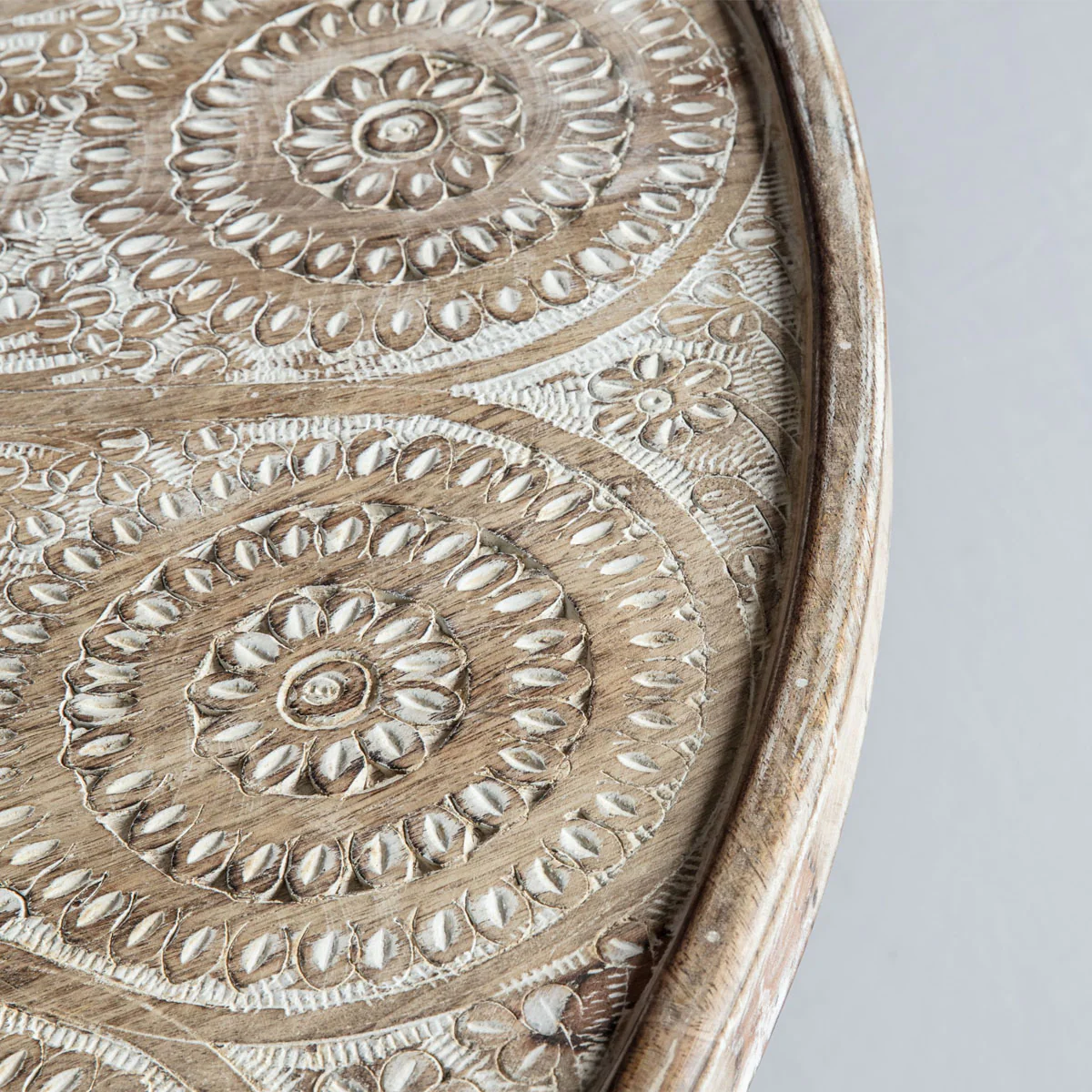 Gallery Direct Agra Coffee Table Natural White 910x910x460mm - Image 4
