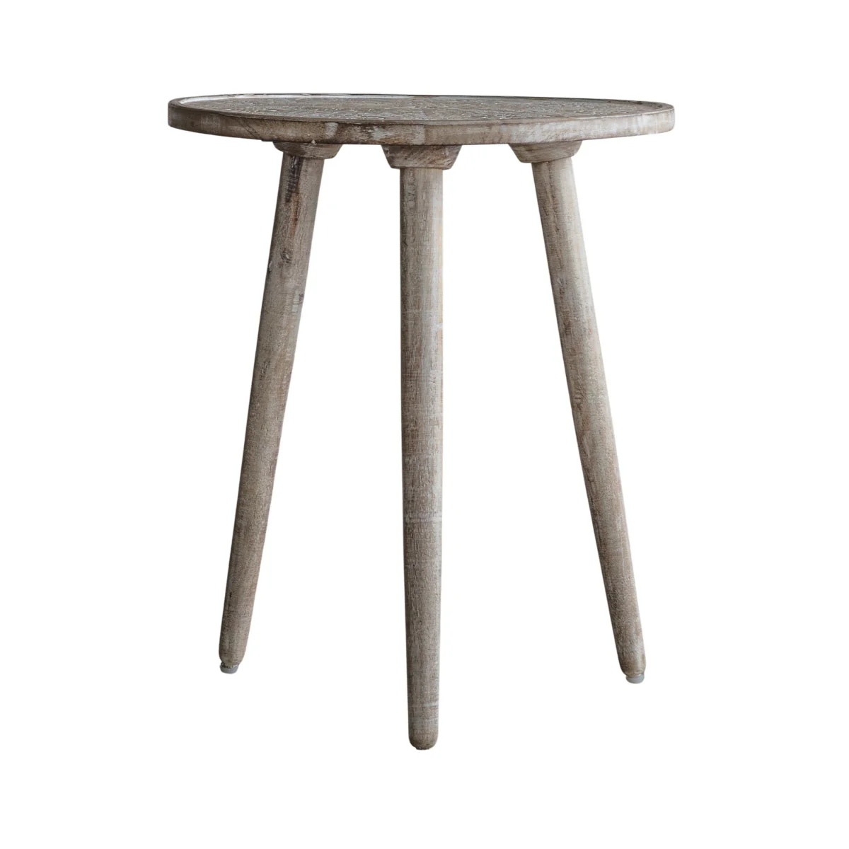 Gallery Direct Agra Side Table Natural White 450x450x550mm