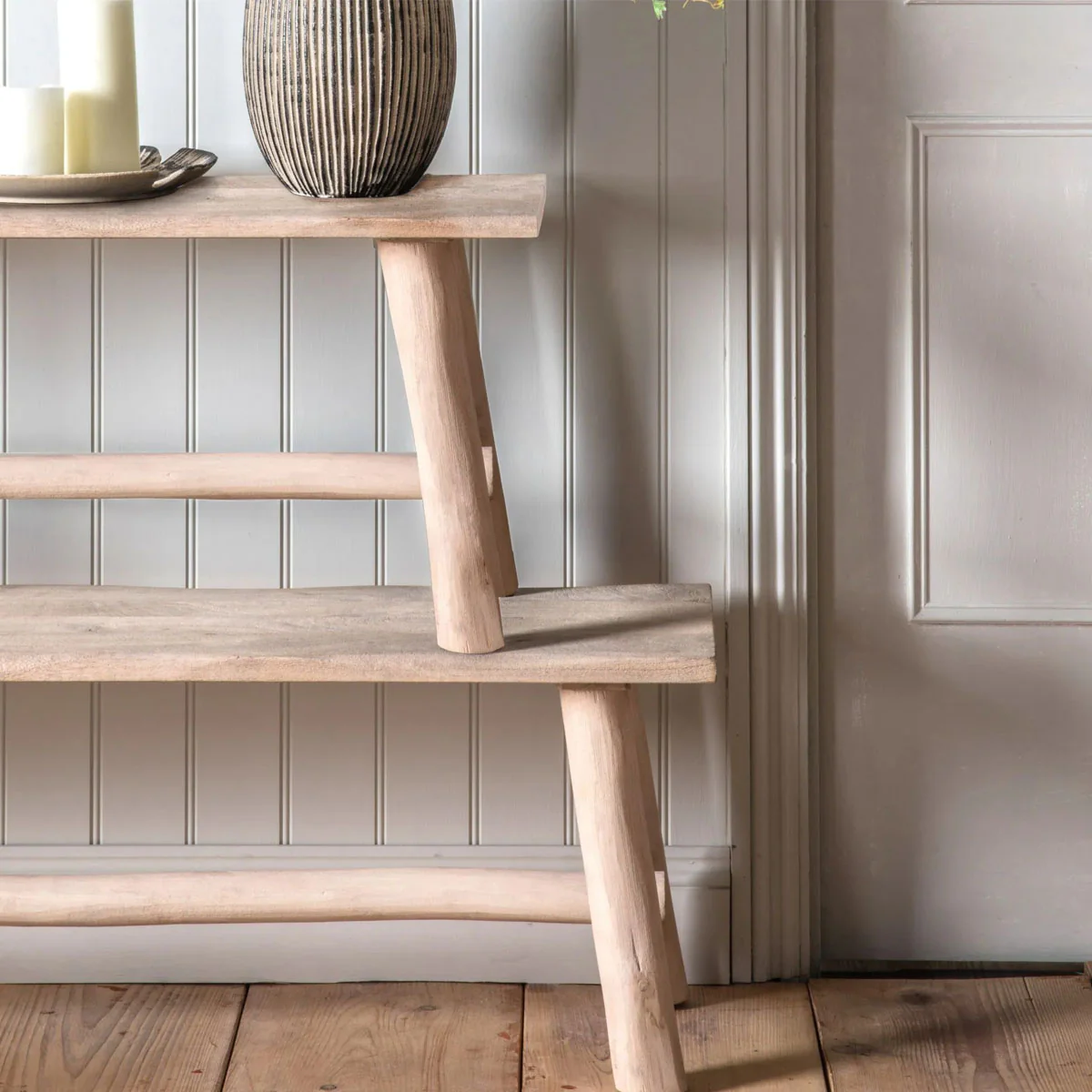 Gallery Direct Alberta Bench Natural Rustic 110x350x440mm - Image 3