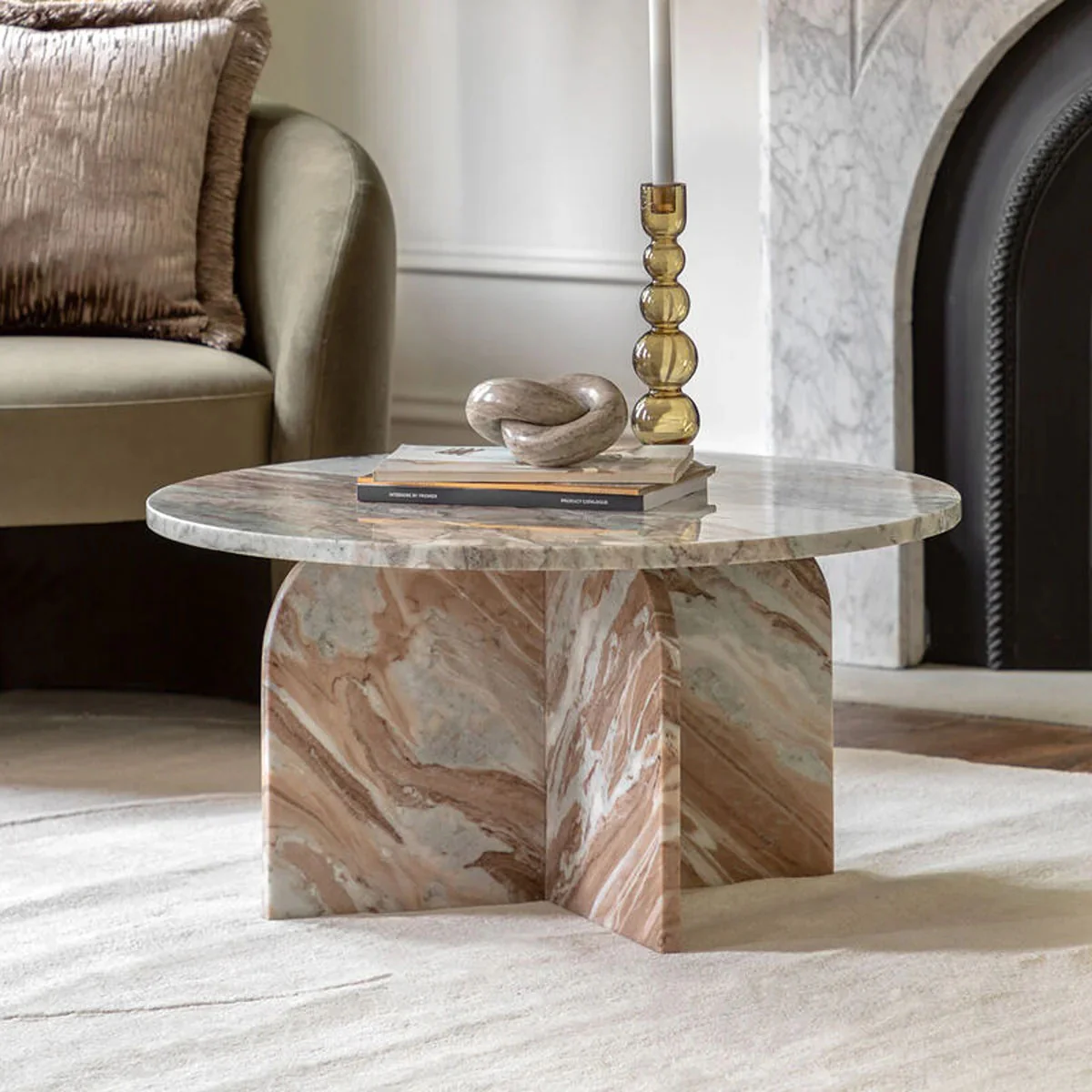 Gallery Direct Amalfi Coffee Table Natural 800x800x400mm - Image 7