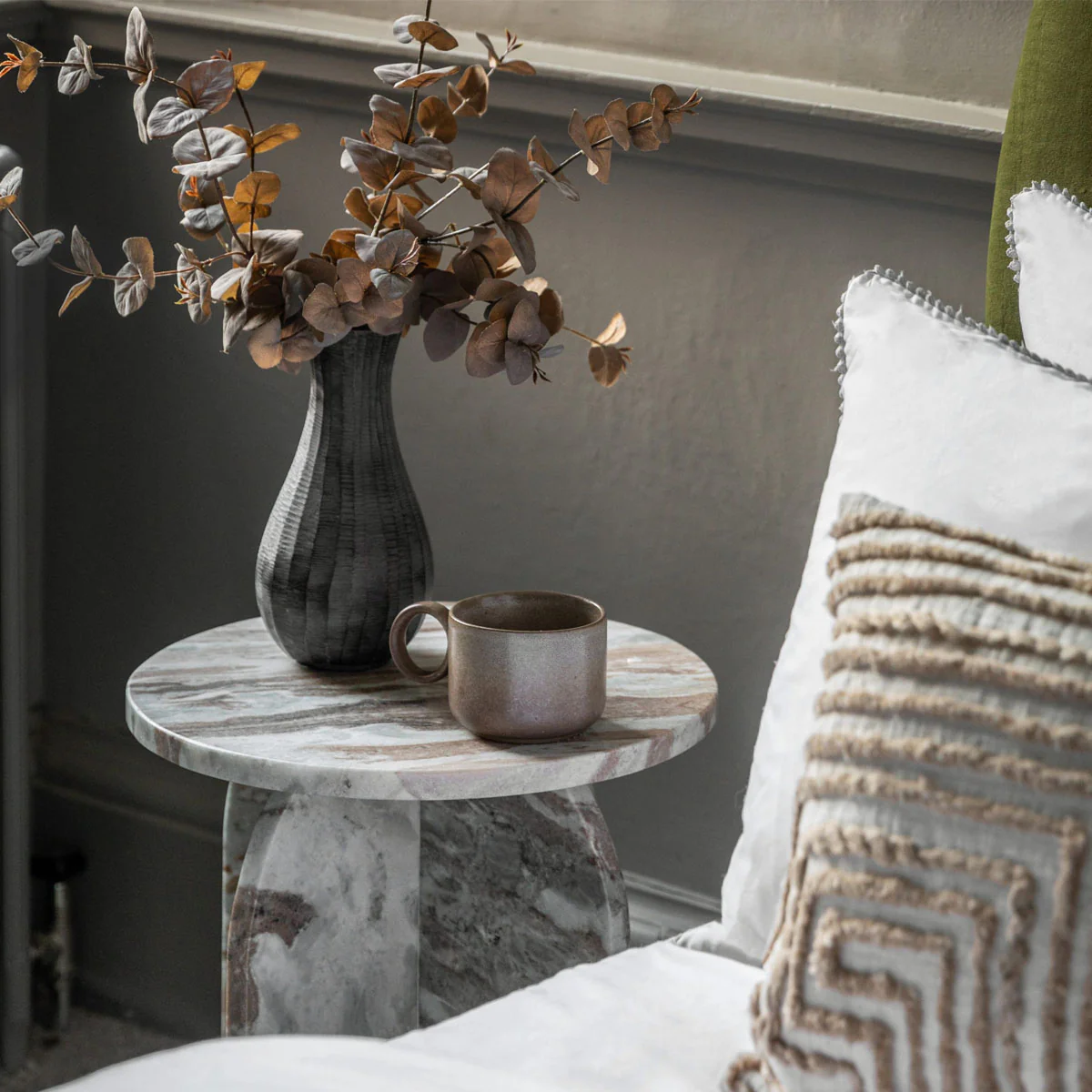 Gallery Direct Amalfi Side Table Natural 400x400x500mm - Image 6