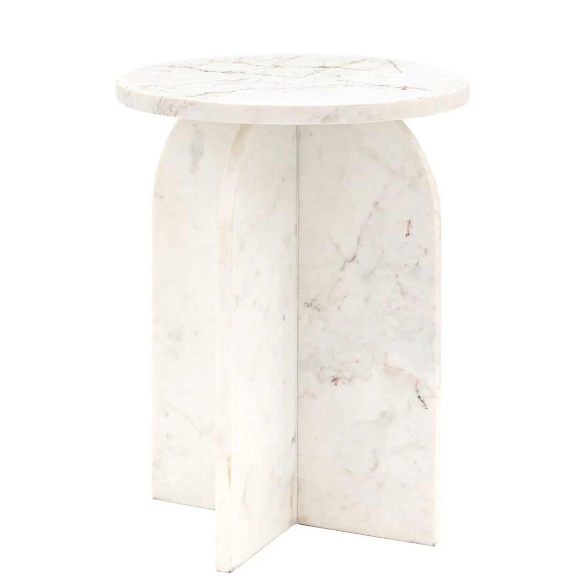 Gallery Direct Amalfi Side Table White 400x400x500mm - Image 2