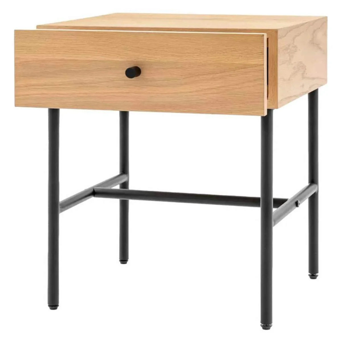 Gallery Direct Ashdown 1 Drawer Bedside Natural 400x400x500mm - Image 3