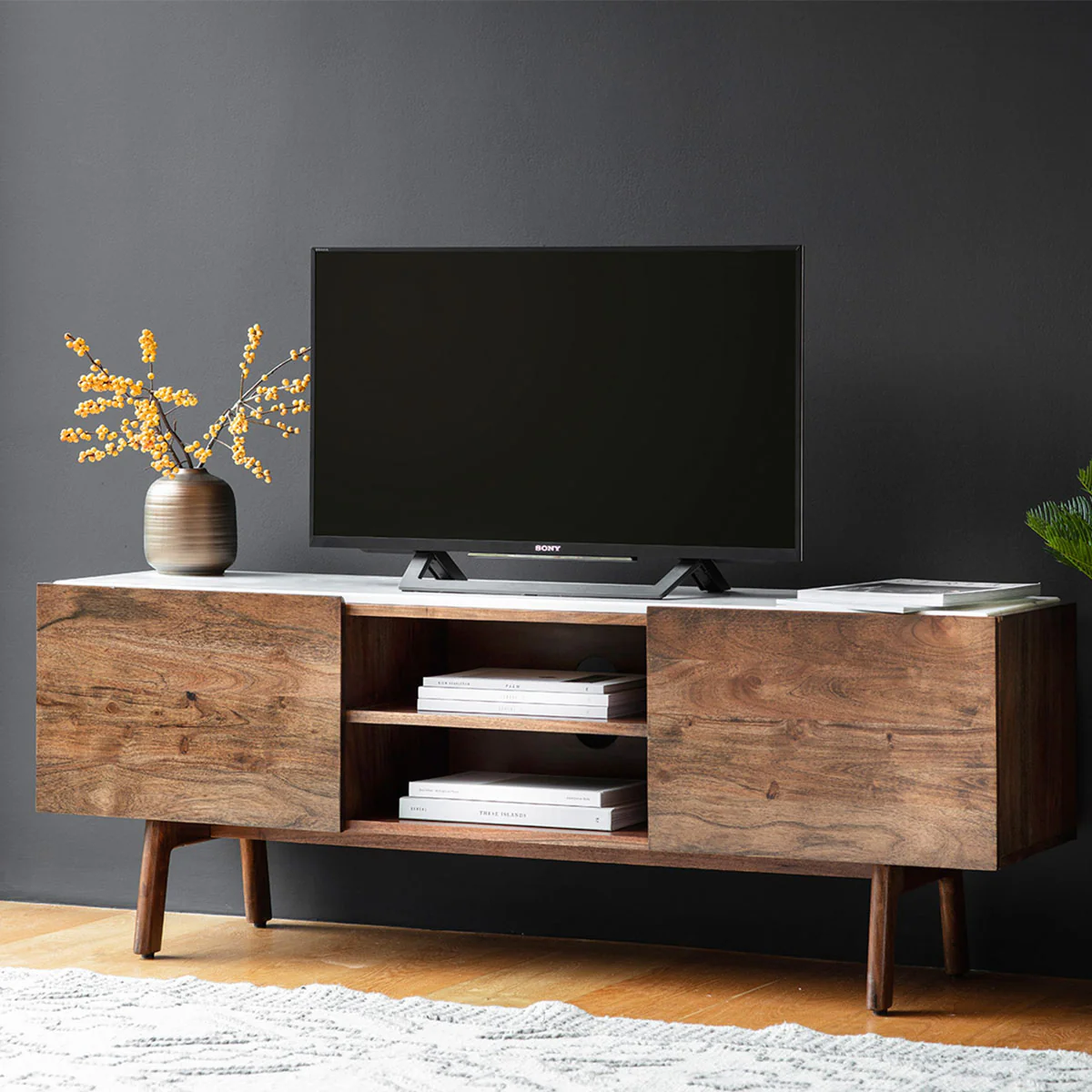 Gallery Direct Barcelona Media Cabinet 1360x380x500mm - Image 5