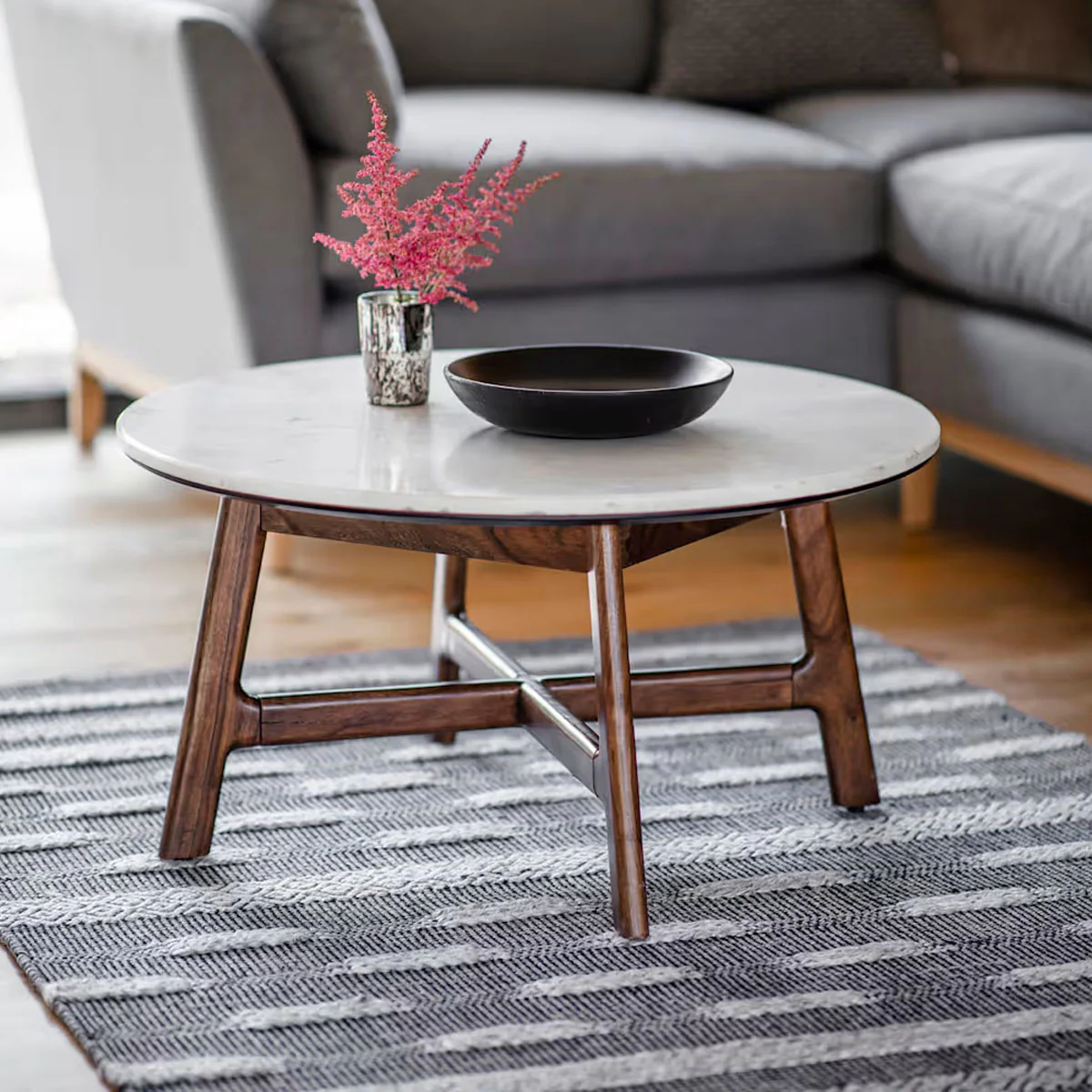 Gallery Direct Barcelona Round Coffee Table 800x800x400mm - Image 3