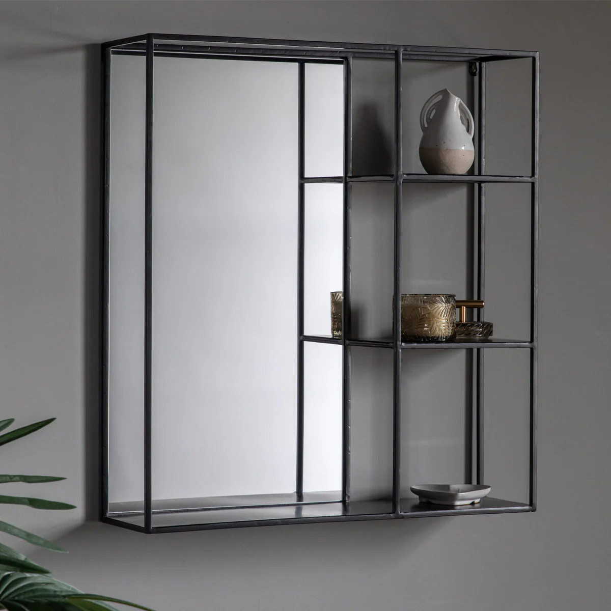 Gallery Direct Bassan Mirror Shelf Black 600x120x650mm - Image 4