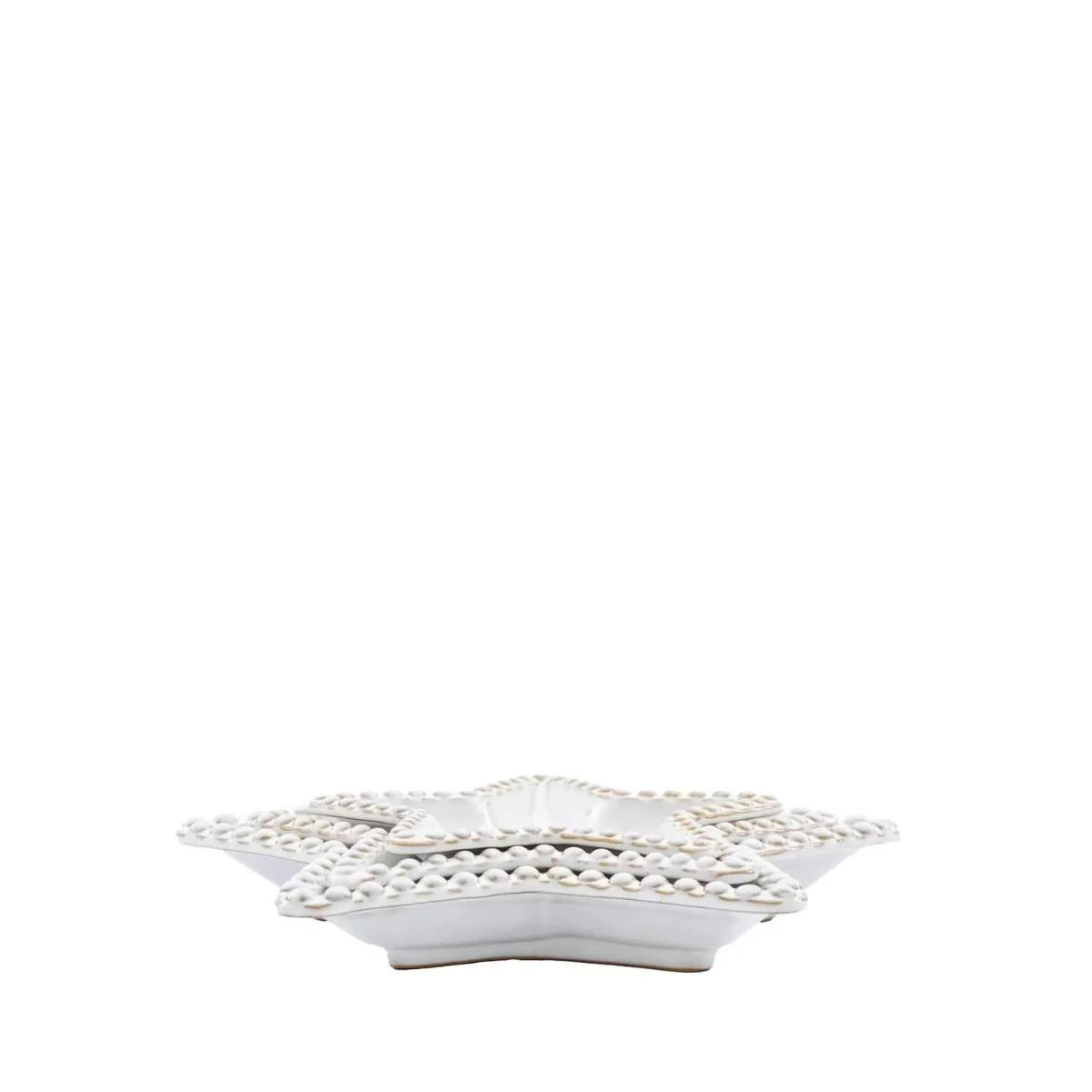 Gallery Direct Beaded Star Plate Set of 3