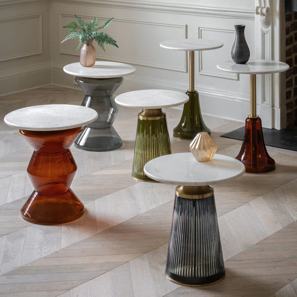Gallery Direct Bilbao Side Table Orange 460x460x640mm - Image 5