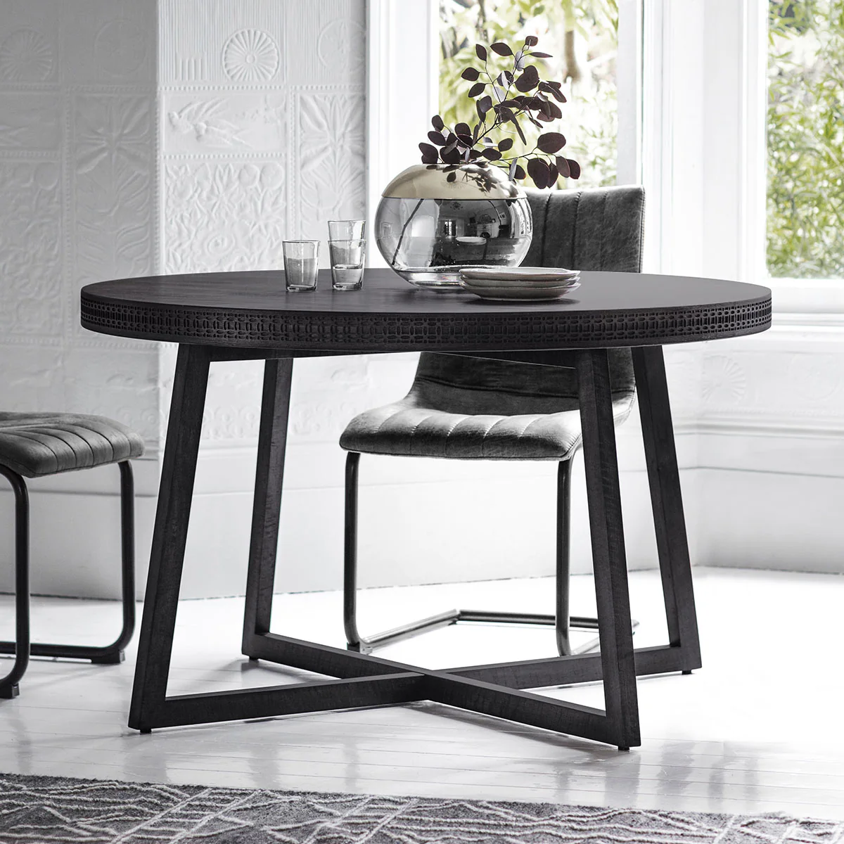 Gallery Direct Boho Boutique Round Dining Table 1200x1200x750mm - Image 3