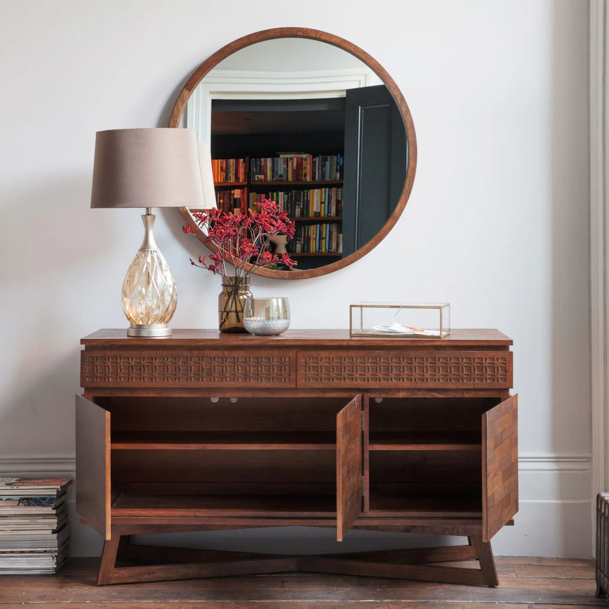 Gallery Direct Boho Retreat 3Dr/2Drwr Sideboard 1400x450x800mm - Image 6