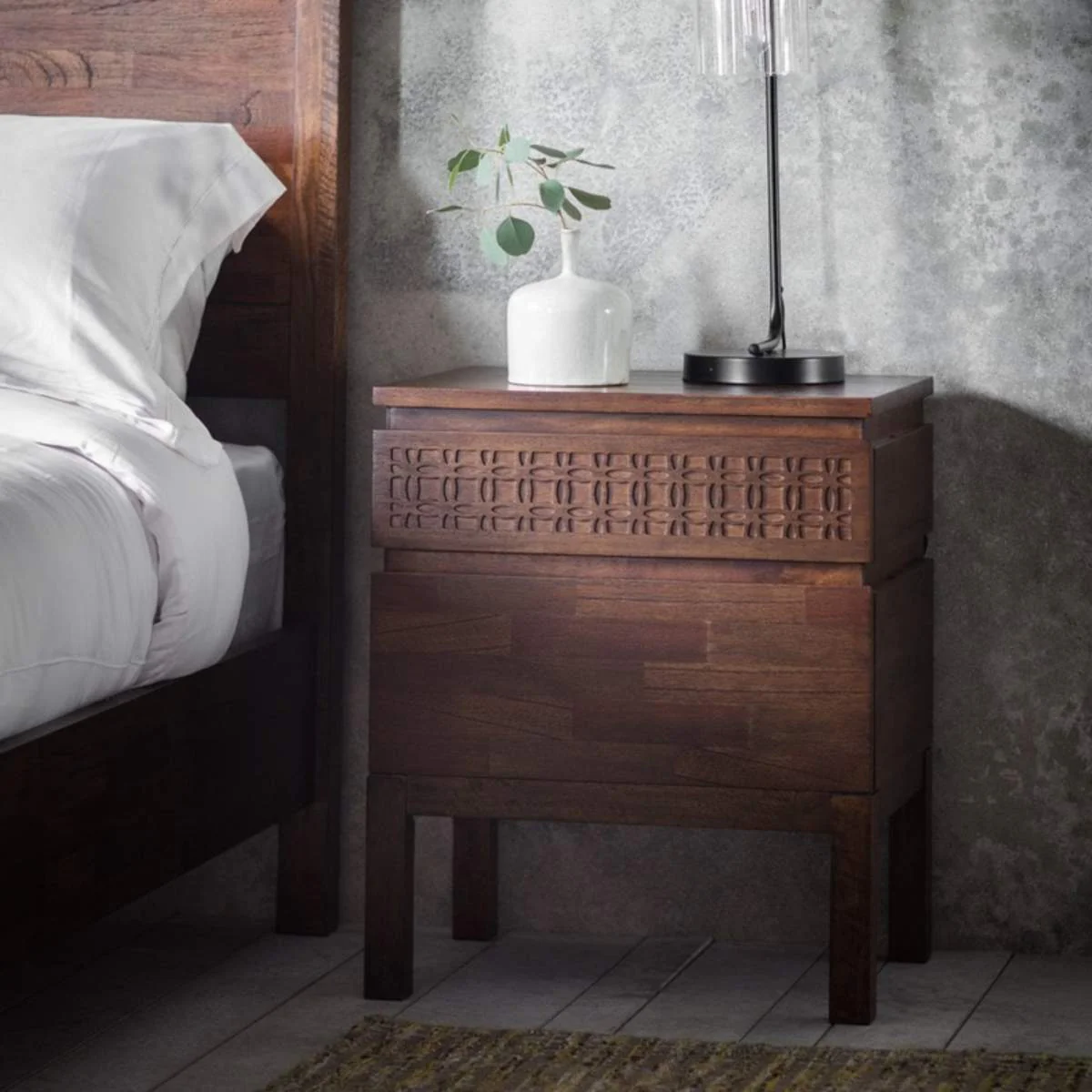 Gallery Direct Boho Retreat Bedside 2 Drawer Chest 500x400x600mm - Image 7
