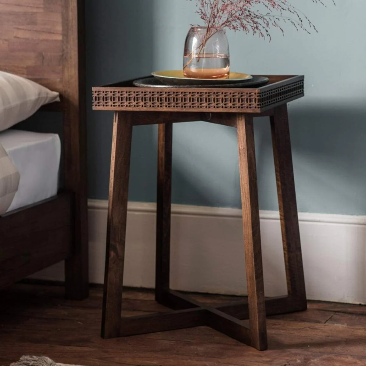Gallery Direct Boho Retreat Bedside Table 460x460x665mm - Image 3