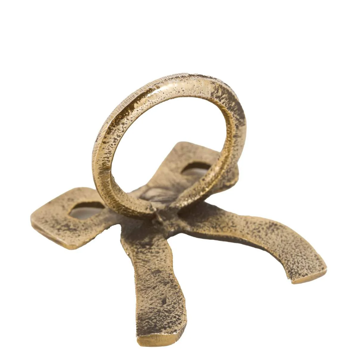 Gallery Direct Bow Napkin Ring Antique Gold 4pk - Image 2