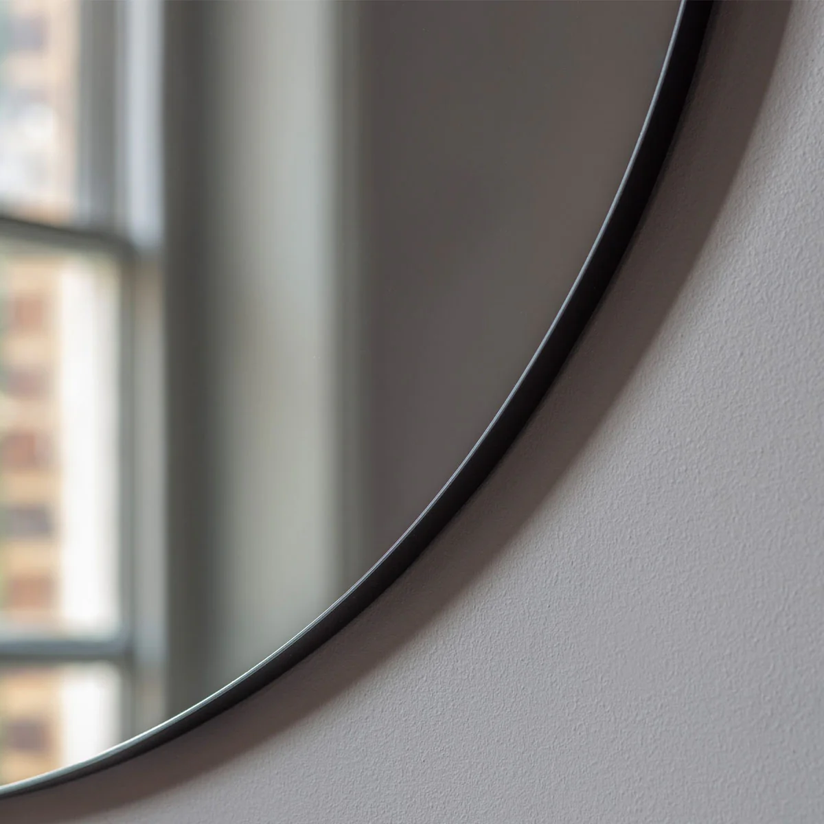 Gallery Direct Bowie Round Mirror Black 800x800mm - Image 2