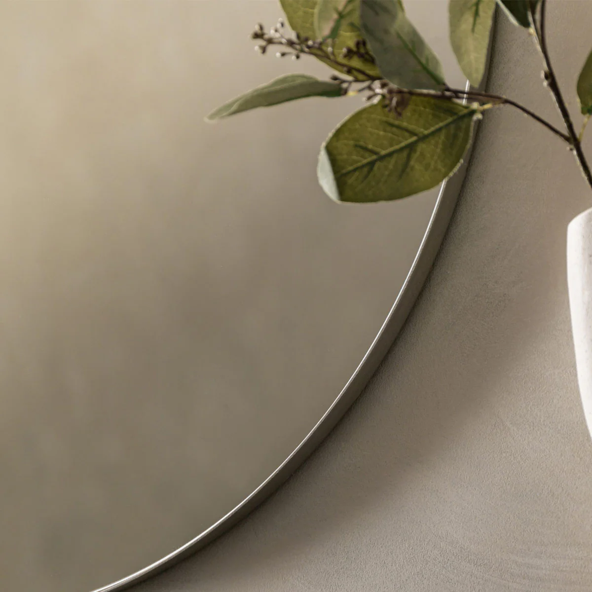 Gallery Direct Bowie Round Mirror Silver 800x800mm - Image 2