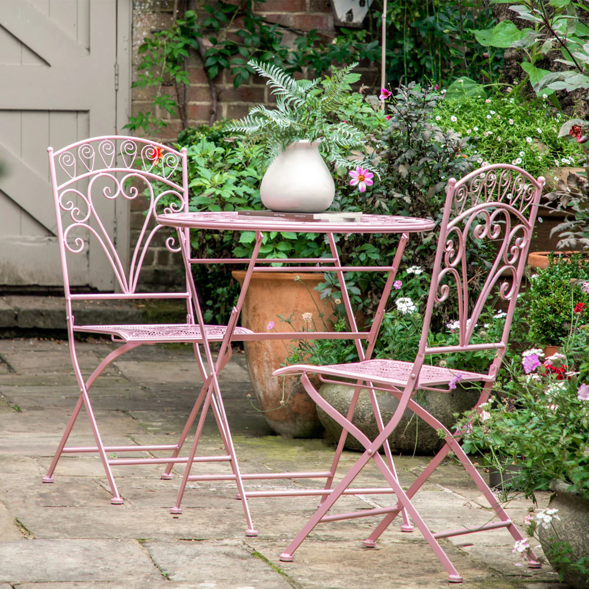 Gallery Direct Brindisi 2 Seater Bistro Set Coral - Image 7