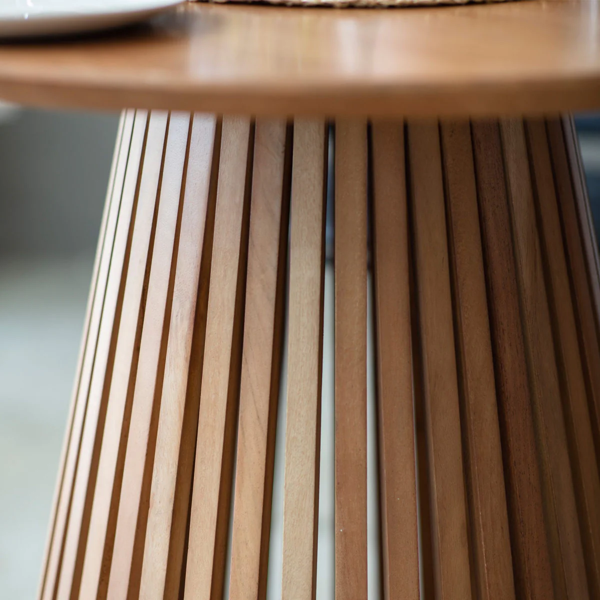 Gallery Direct Brookland Slatted Dining Table 900x900x760mm - Image 2
