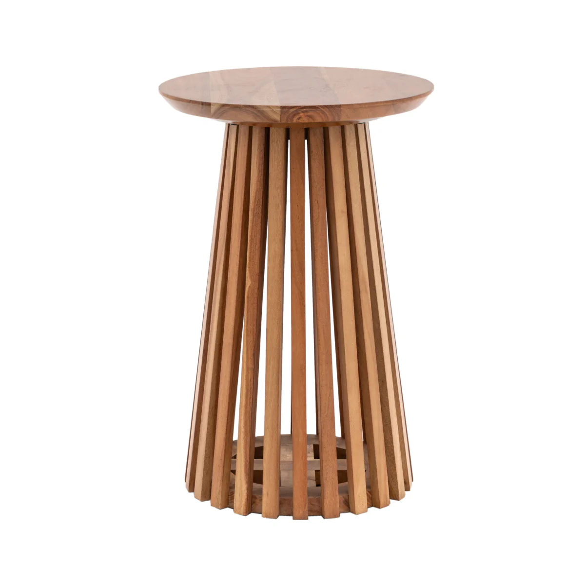 Gallery Direct Brookland Slatted Side Table 400x400x600mm