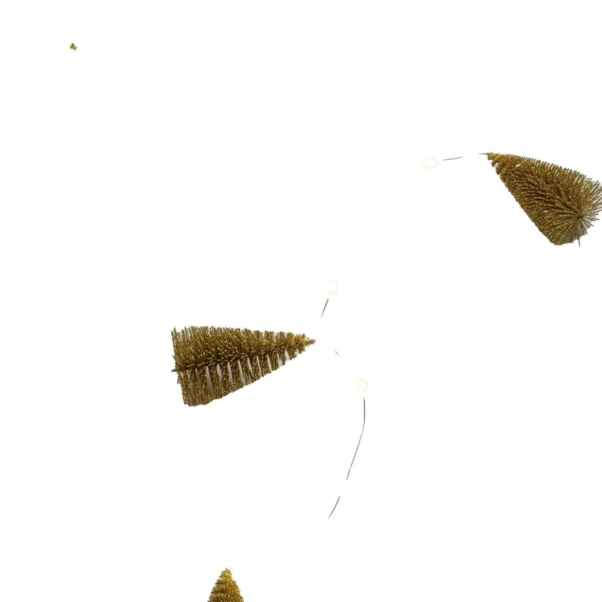Gallery Direct Brush Tree Garland 15 LED Lights Gold - Image 3