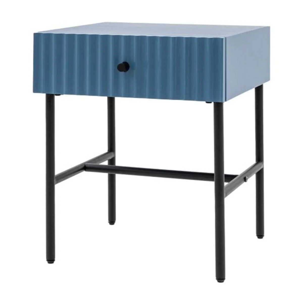 Gallery Direct Buckhurst 1 Drawer Bedside Blue 400x400x500mm - Image 2