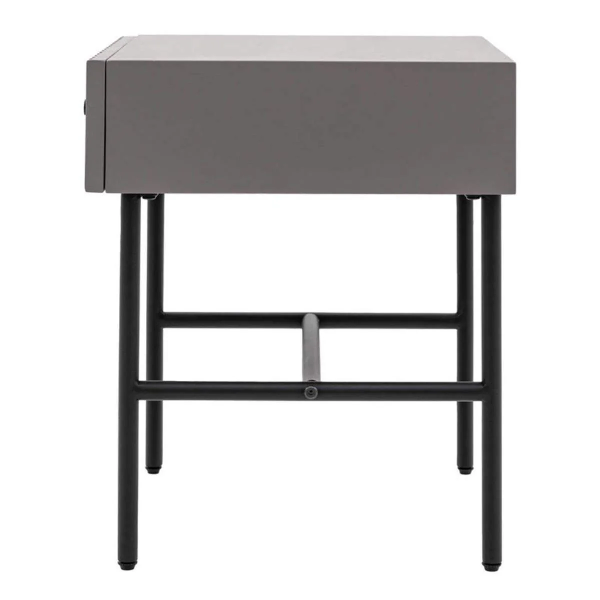 Gallery Direct Buckhurst 1 Drawer Bedside Grey 400x400x500mm - Image 4
