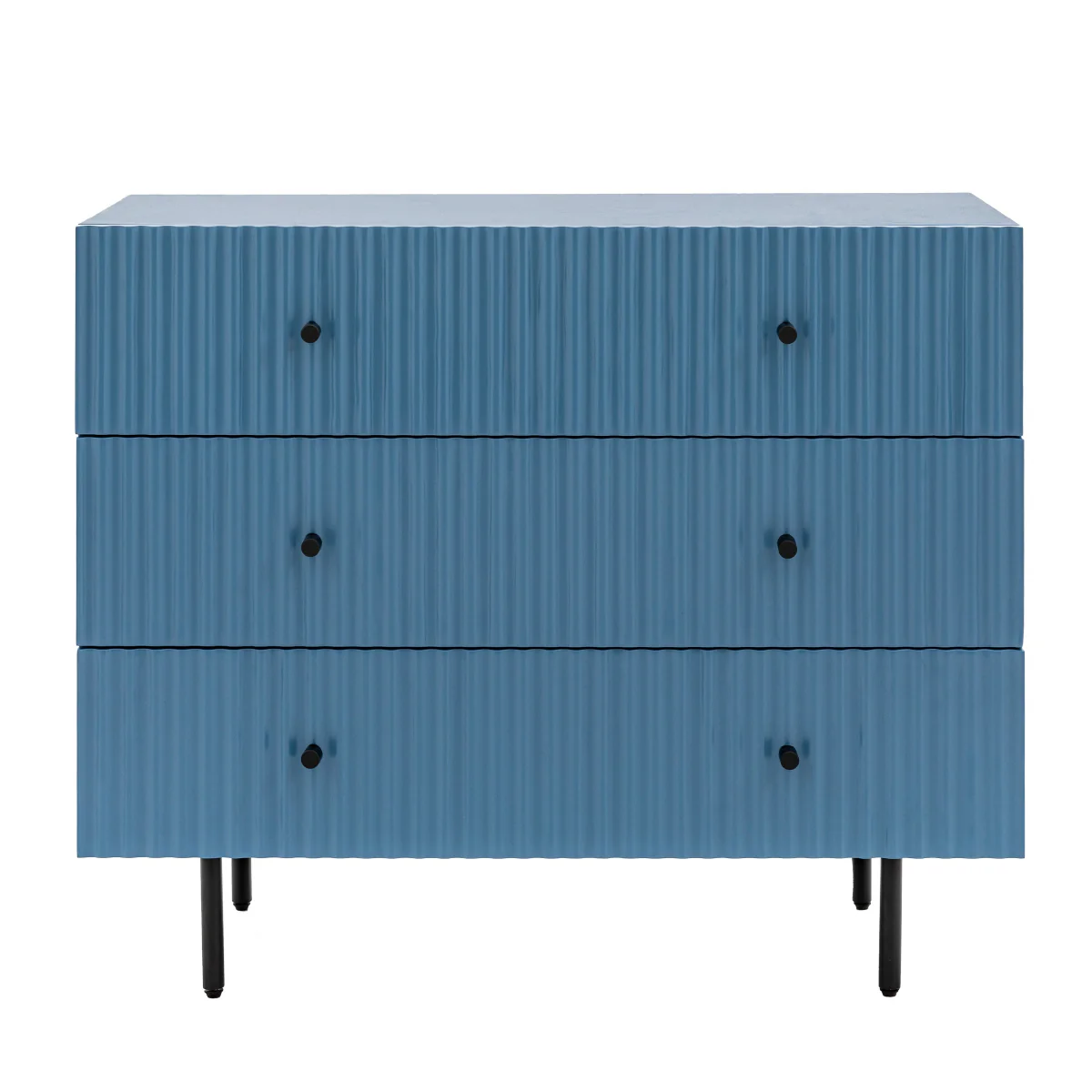 Gallery Direct Buckhurst 3 Drawer Chest Blue 400x900x750mm