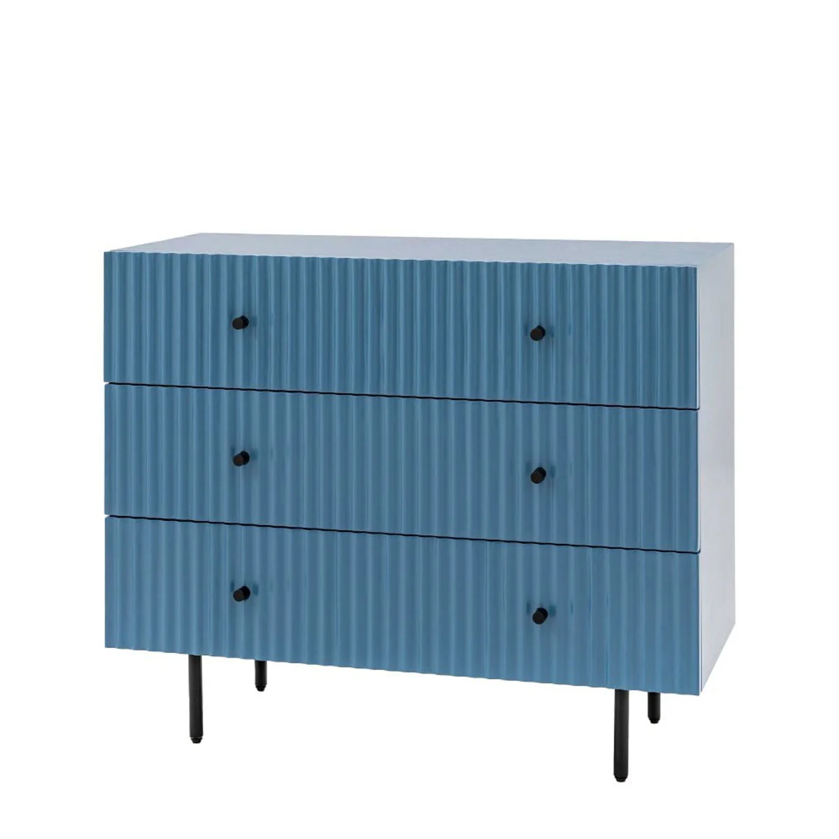 Gallery Direct Buckhurst 3 Drawer Chest Blue 400x900x750mm - Image 2