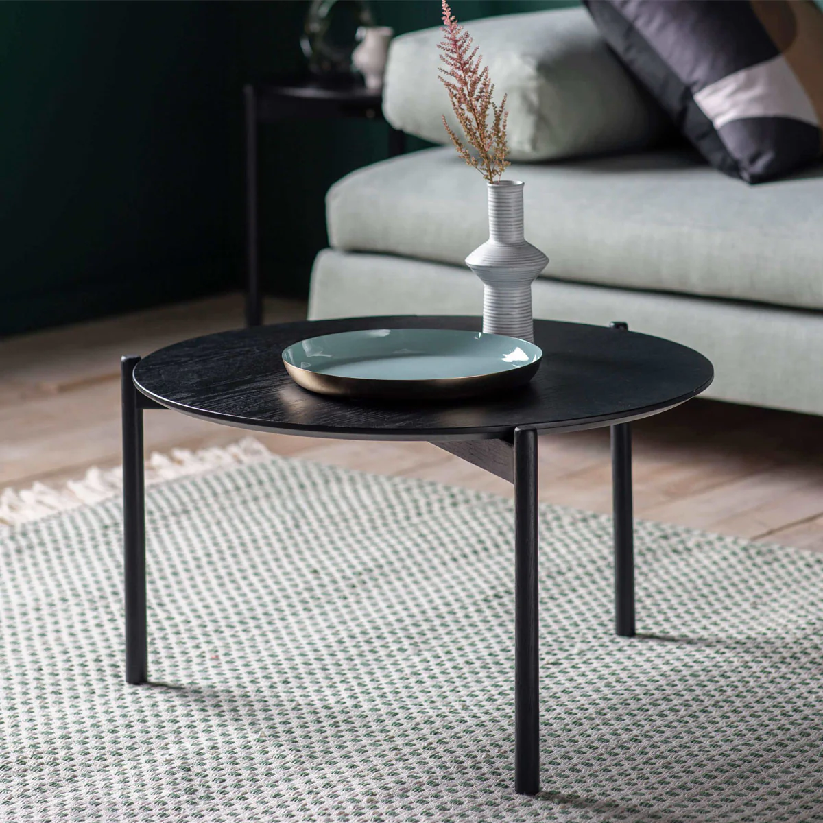 Gallery Direct Burley Coffee Table Black 700x700x400mm - Image 3
