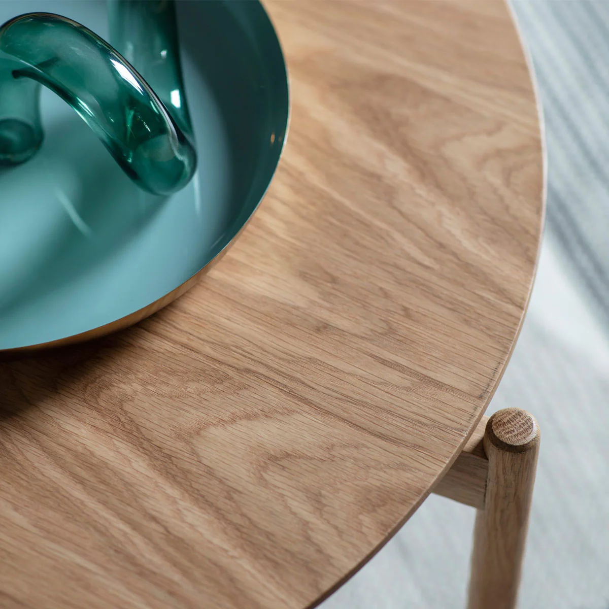 Gallery Direct Burley Coffee Table Oak 700x700x400mm - Image 2