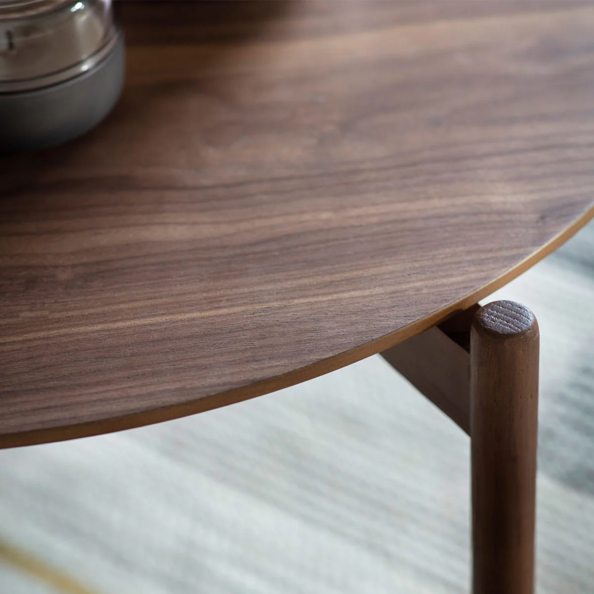 Gallery Direct Burley Coffee Table Walnut 700x700x400mm - Image 2