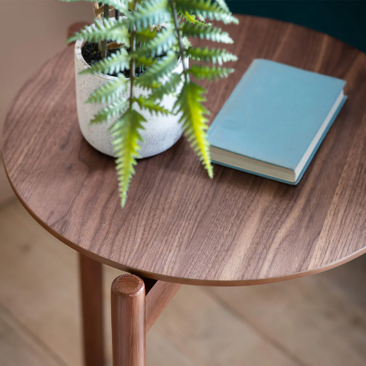 Gallery Direct Burley Side Table Walnut 400x400x500mm - Image 4