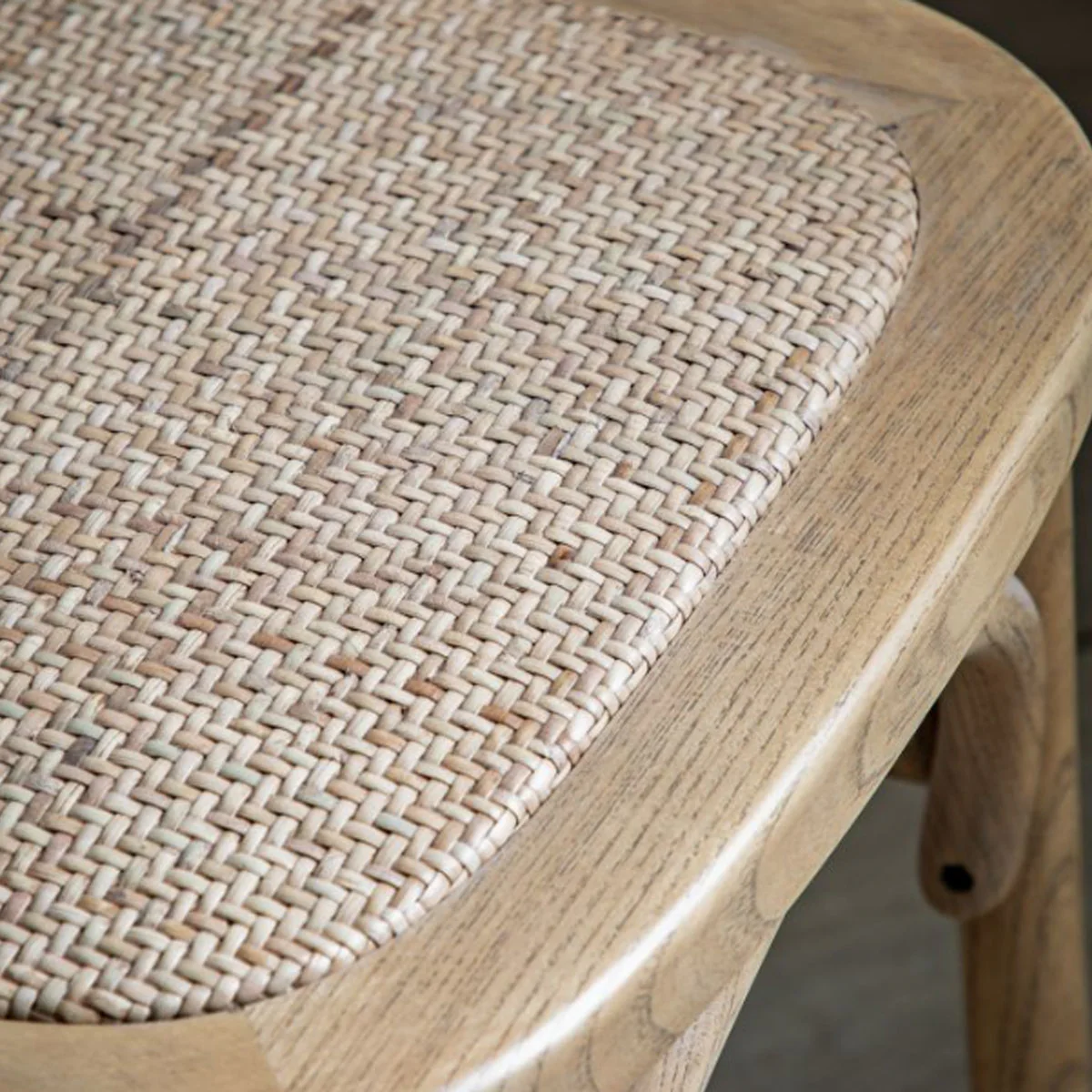 Gallery Direct Cafe Chair Oak/Rattan (2pk) - Image 7