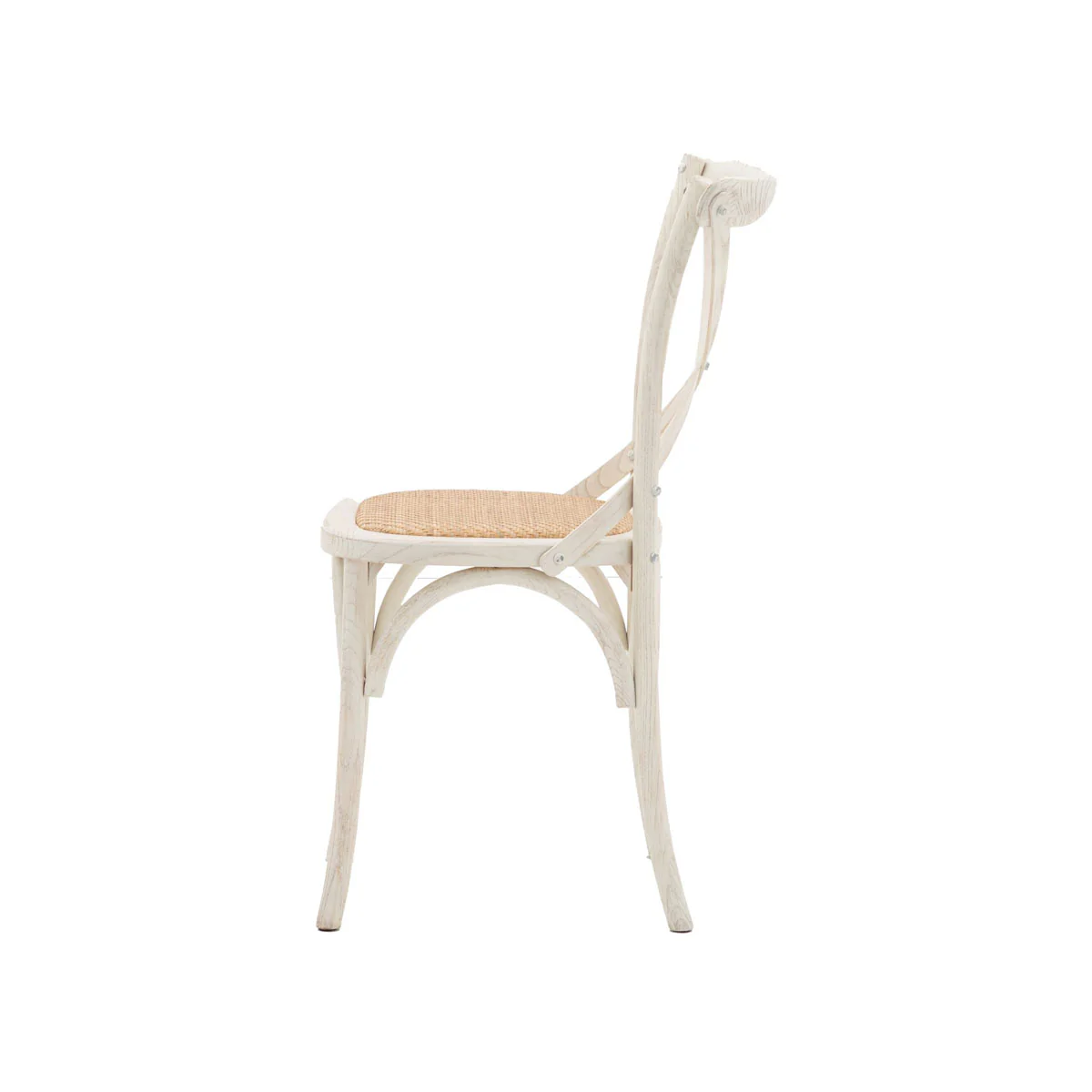 Gallery Direct Cafe Chair White/Rattan (2pk) - Image 3