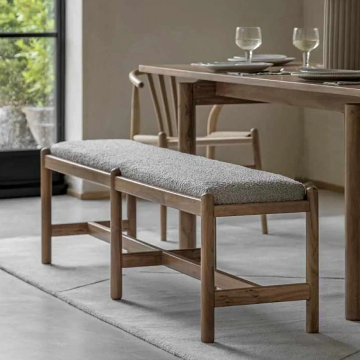 Gallery Direct Cannes Dining Bench 1600x400x485mm - Image 6