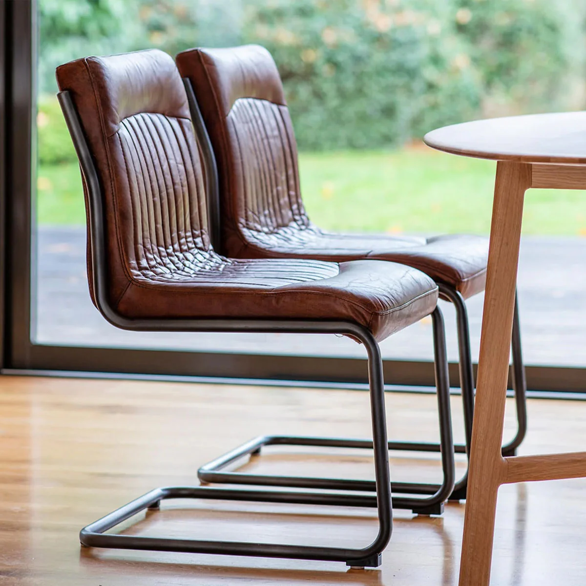 Gallery Direct Capri Leather Chair Brown 520x660x880mm - Image 11