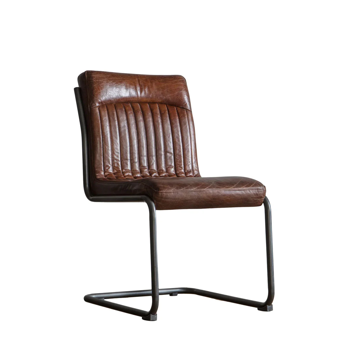 Gallery Direct Capri Leather Chair Brown 520x660x880mm - Image 2
