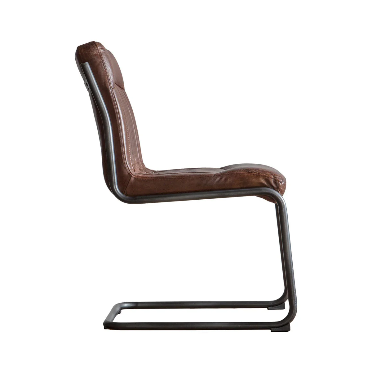 Gallery Direct Capri Leather Chair Brown 520x660x880mm - Image 3