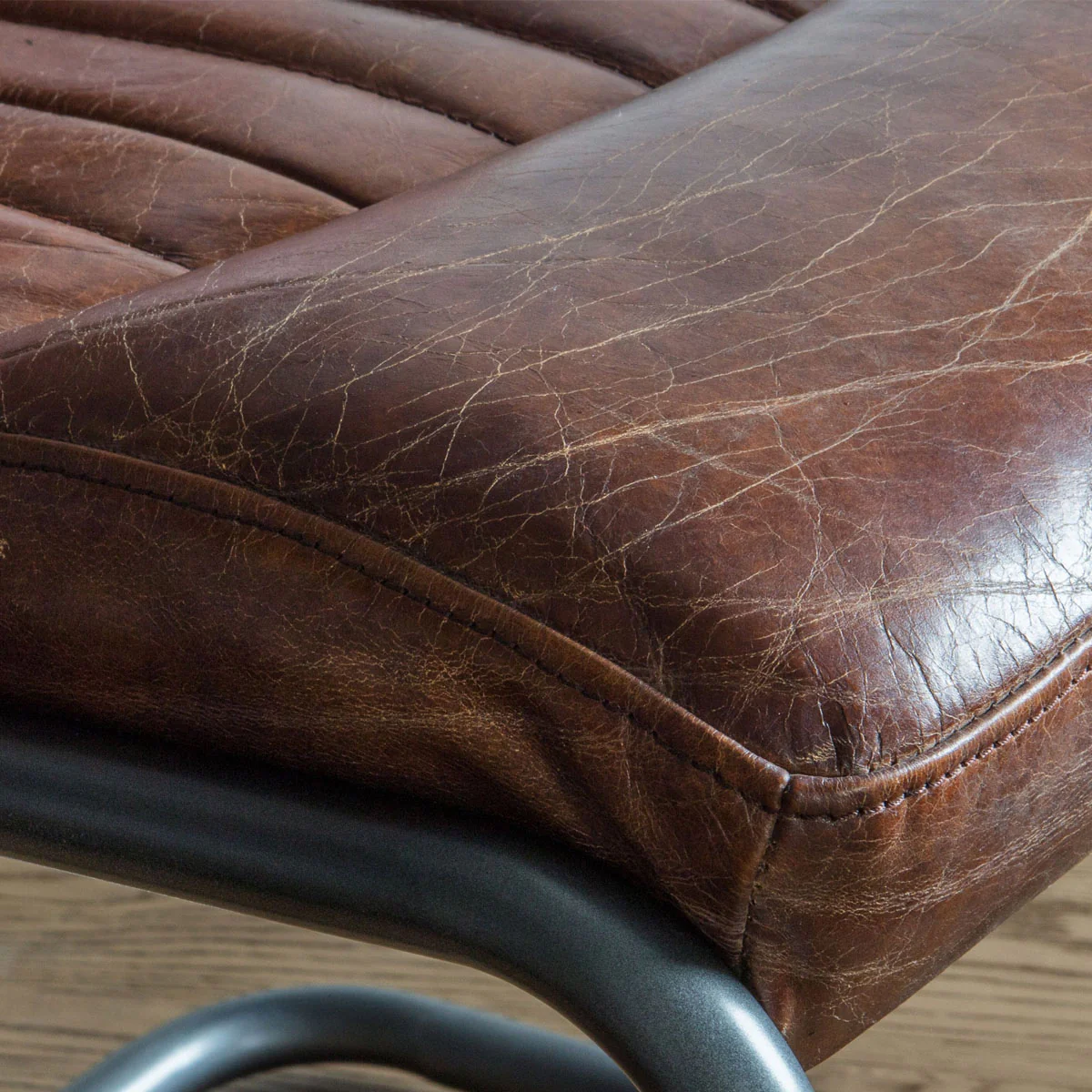 Gallery Direct Capri Leather Chair Brown 520x660x880mm - Image 6
