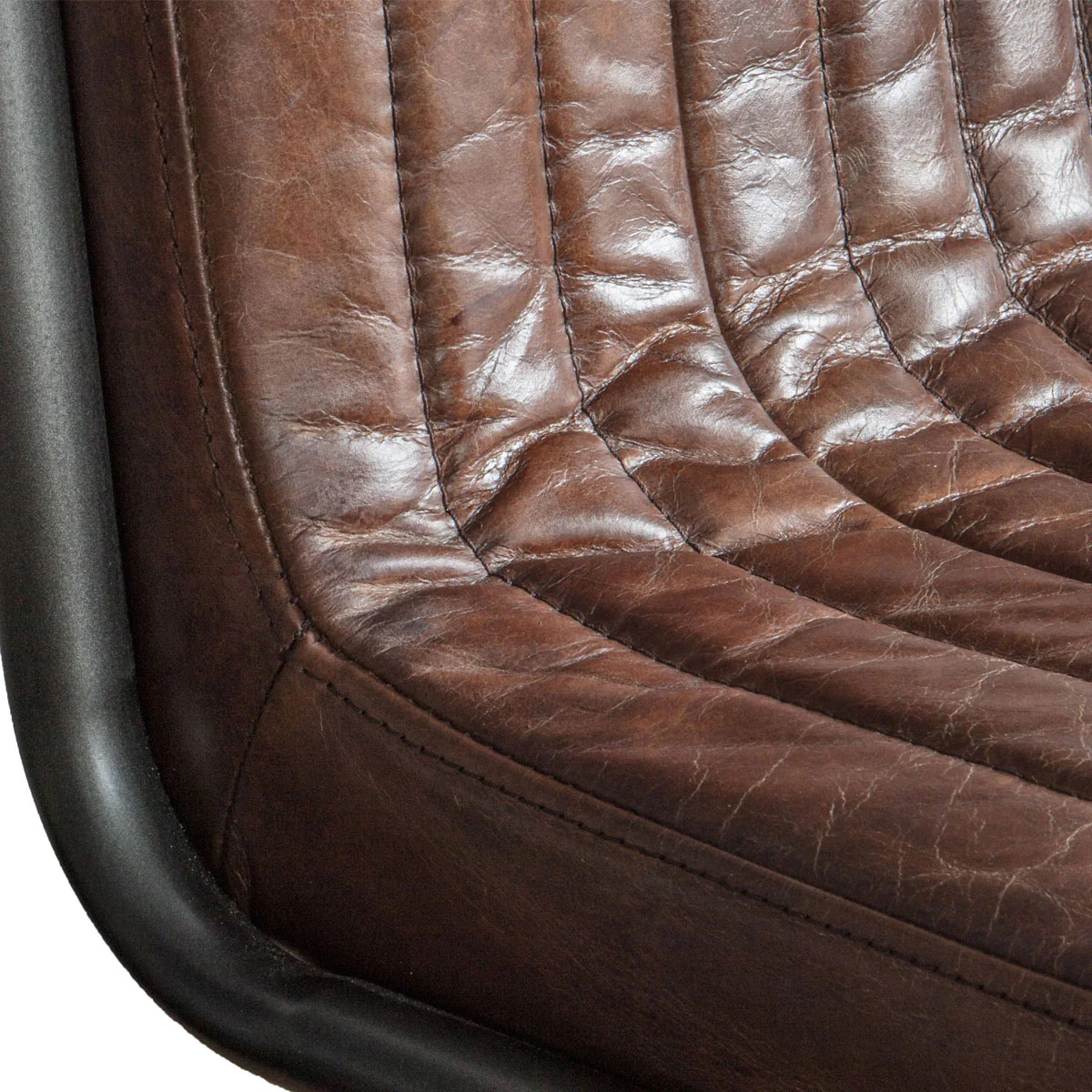 Gallery Direct Capri Leather Chair Brown 520x660x880mm - Image 7