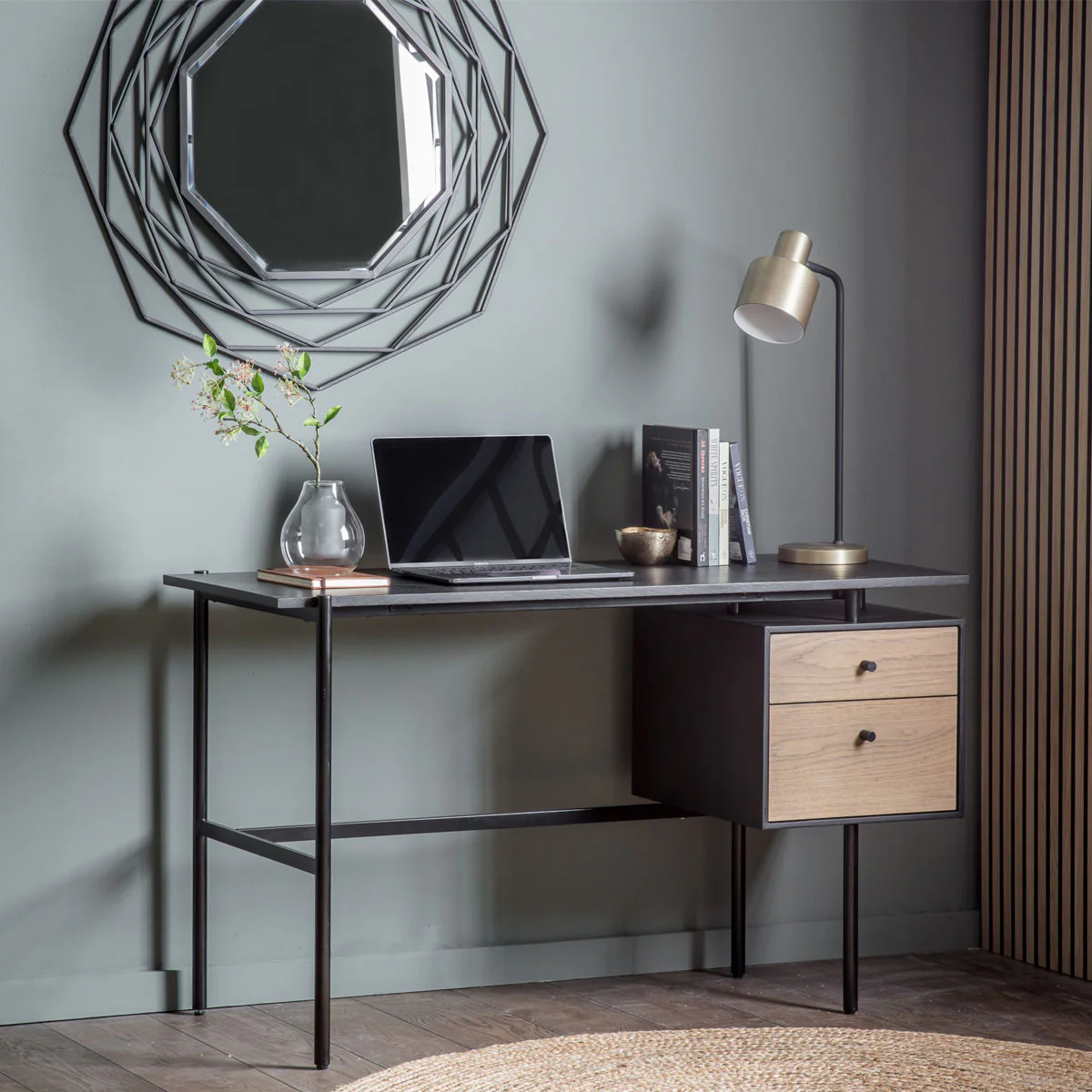 Gallery Direct Carbury 2 Drawer Desk 1300x500x750mm - Image 6