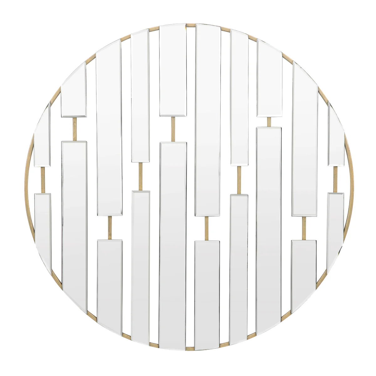 Gallery Direct Chertsey Round Mirror Champagne 900x14x900mm