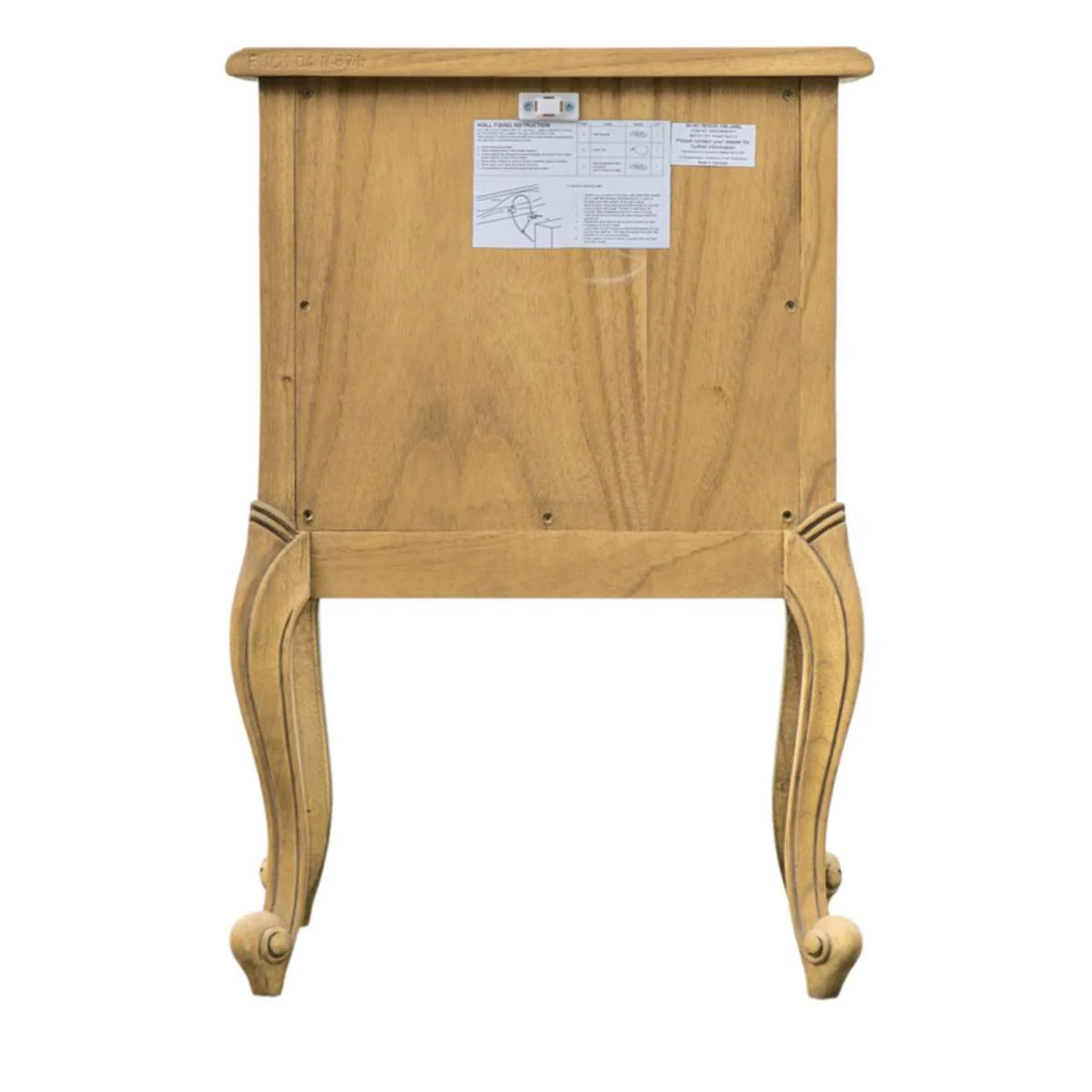 Gallery Direct Chic Bedside Table Weathered 470x400x695mm - Image 4