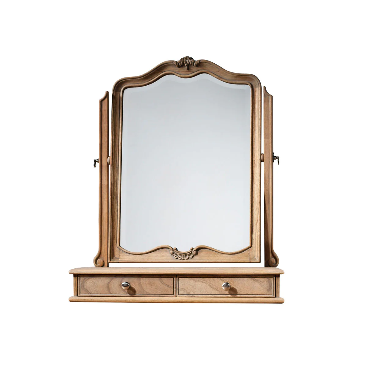 Gallery Direct Chic Dressing Table Mirror Weathered 600x180x730mm - Image 2