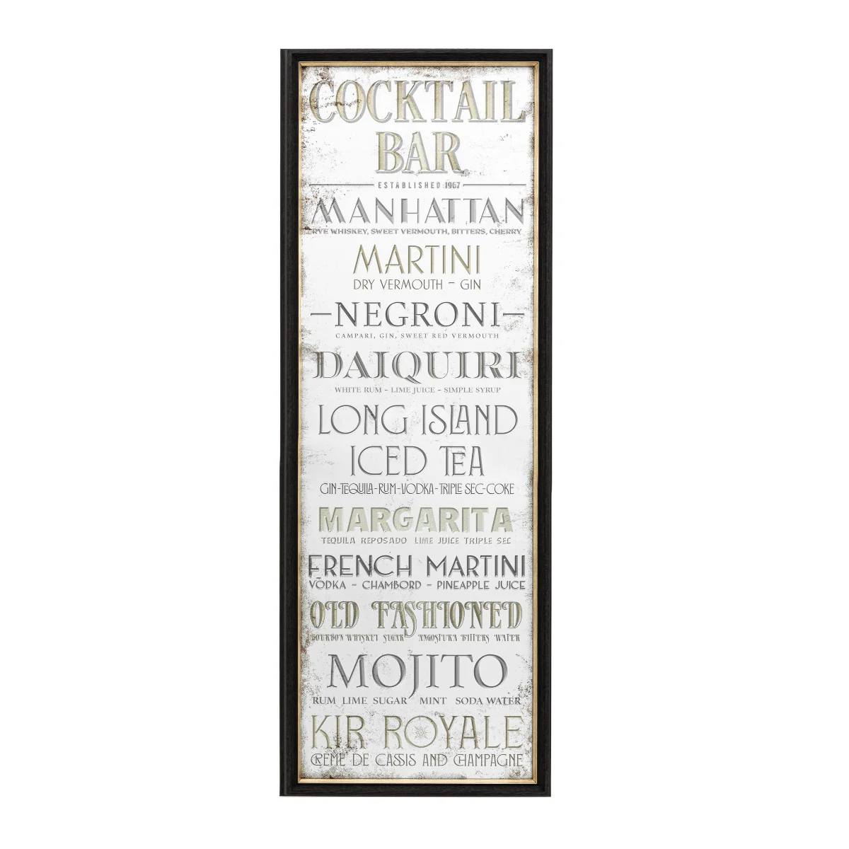 Gallery Direct Cocktail Bar Mirror 400x1100mm