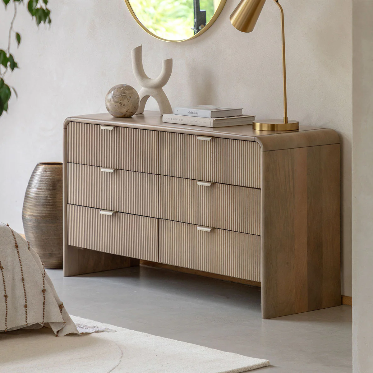 Gallery Direct Colonna 6 Drawer Chest 1350x450x750mm - Image 4