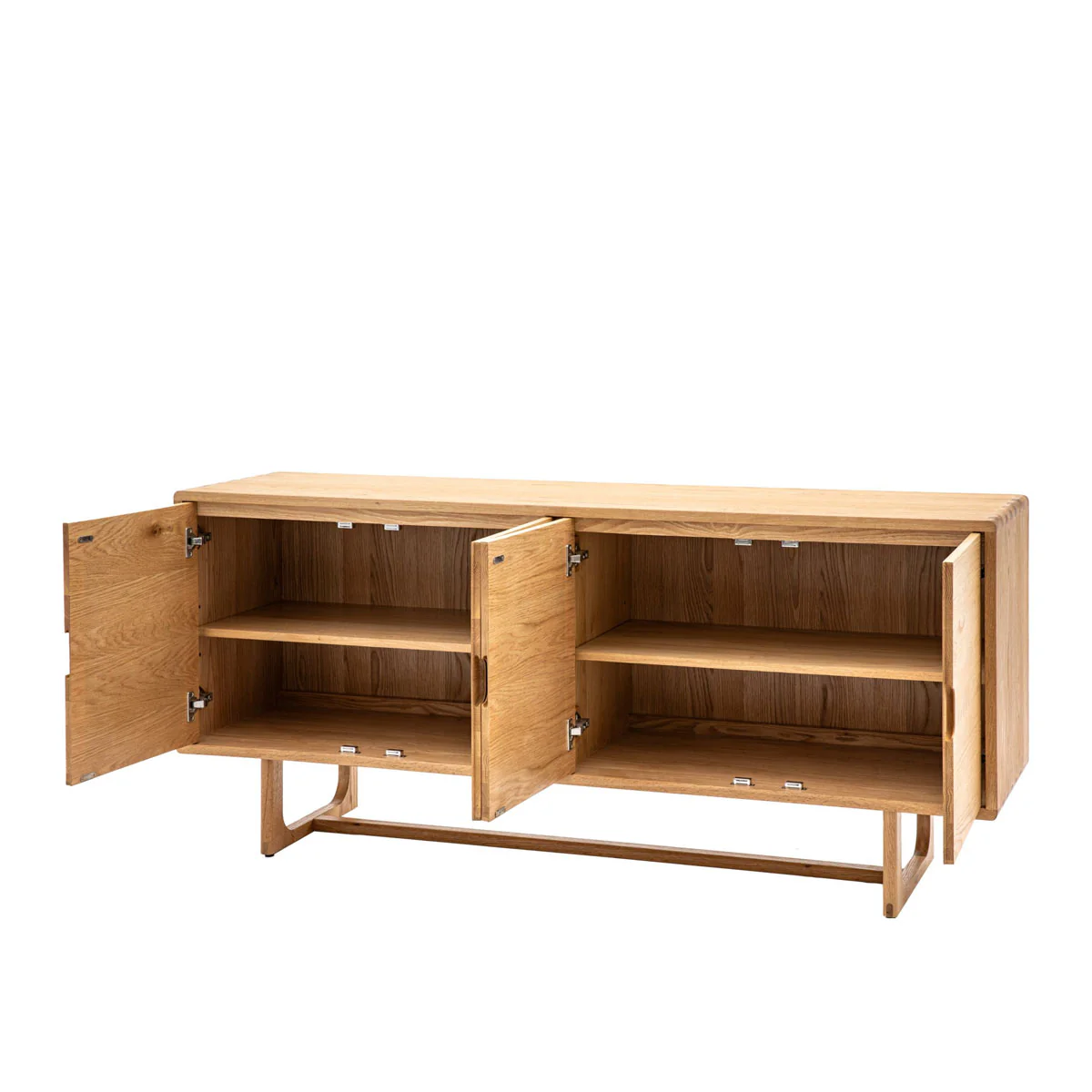 Gallery Direct Craft 4 Door Sideboard Natural 1700x450x750mm - Image 3
